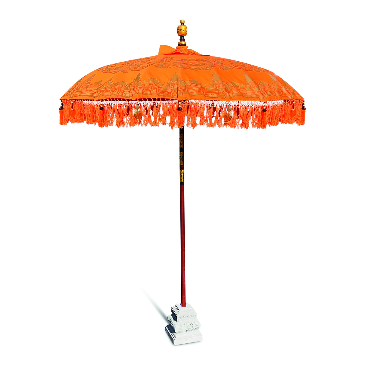 BALI SUN PARASOL ORANGE AND GOLD KNOCK DOWN (with Pole Joint)