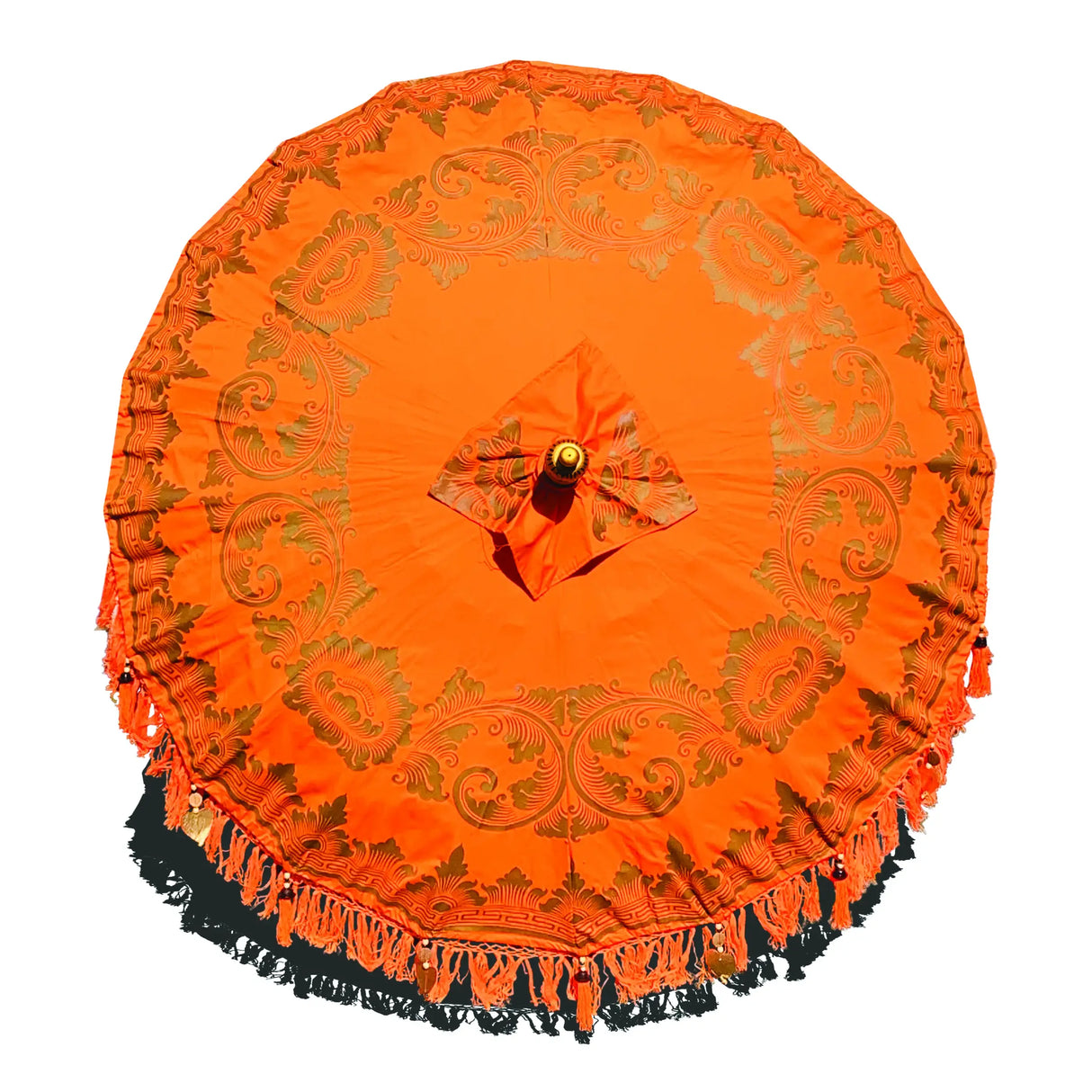 BALI SUN PARASOL ORANGE AND GOLD KNOCK DOWN (with Pole Joint)