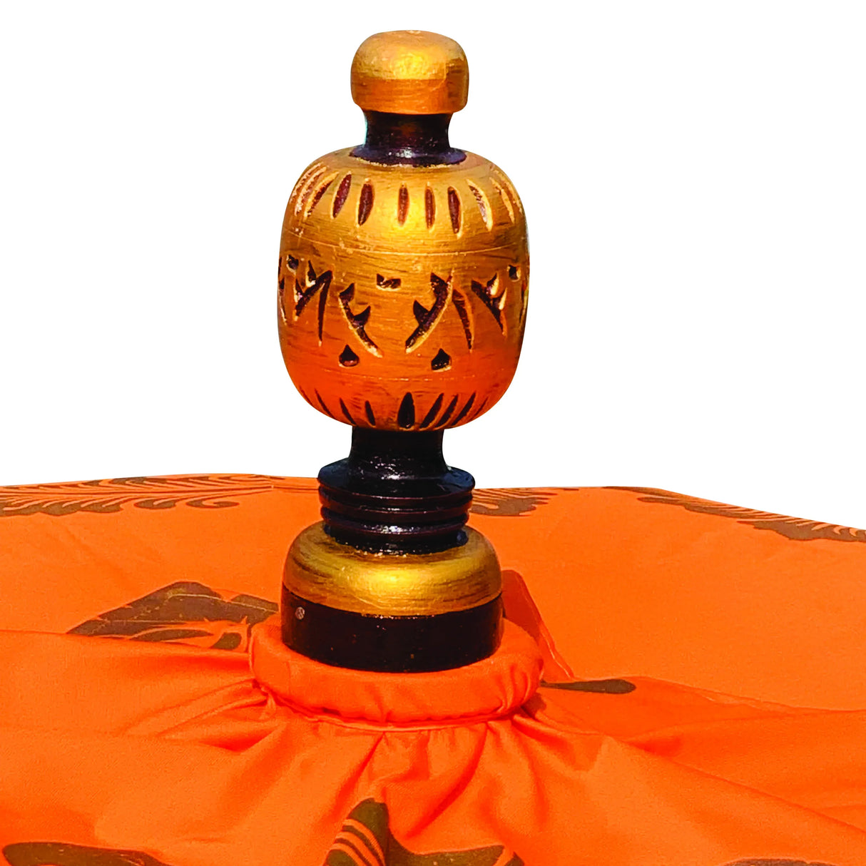 BALI SUN PARASOL ORANGE AND GOLD KNOCK DOWN (with Pole Joint)