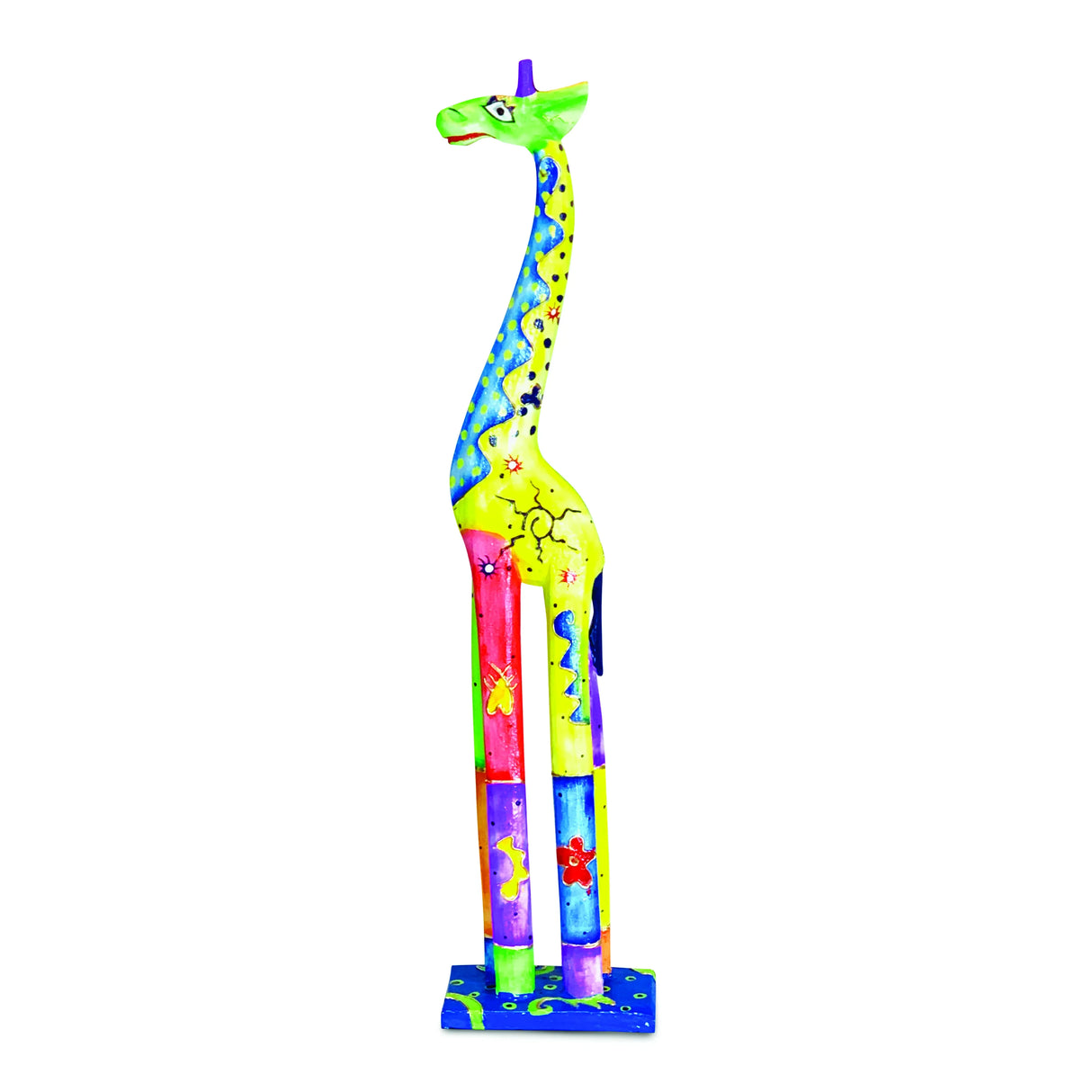 BALI PAINTED GIRAFFE 60cm