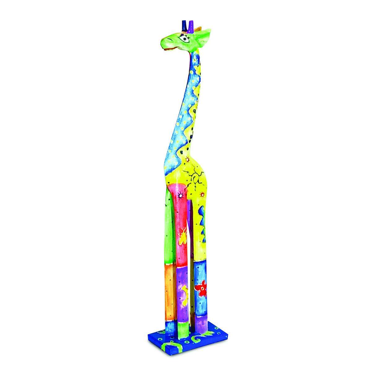 BALI PAINTED GIRAFFE 60cm