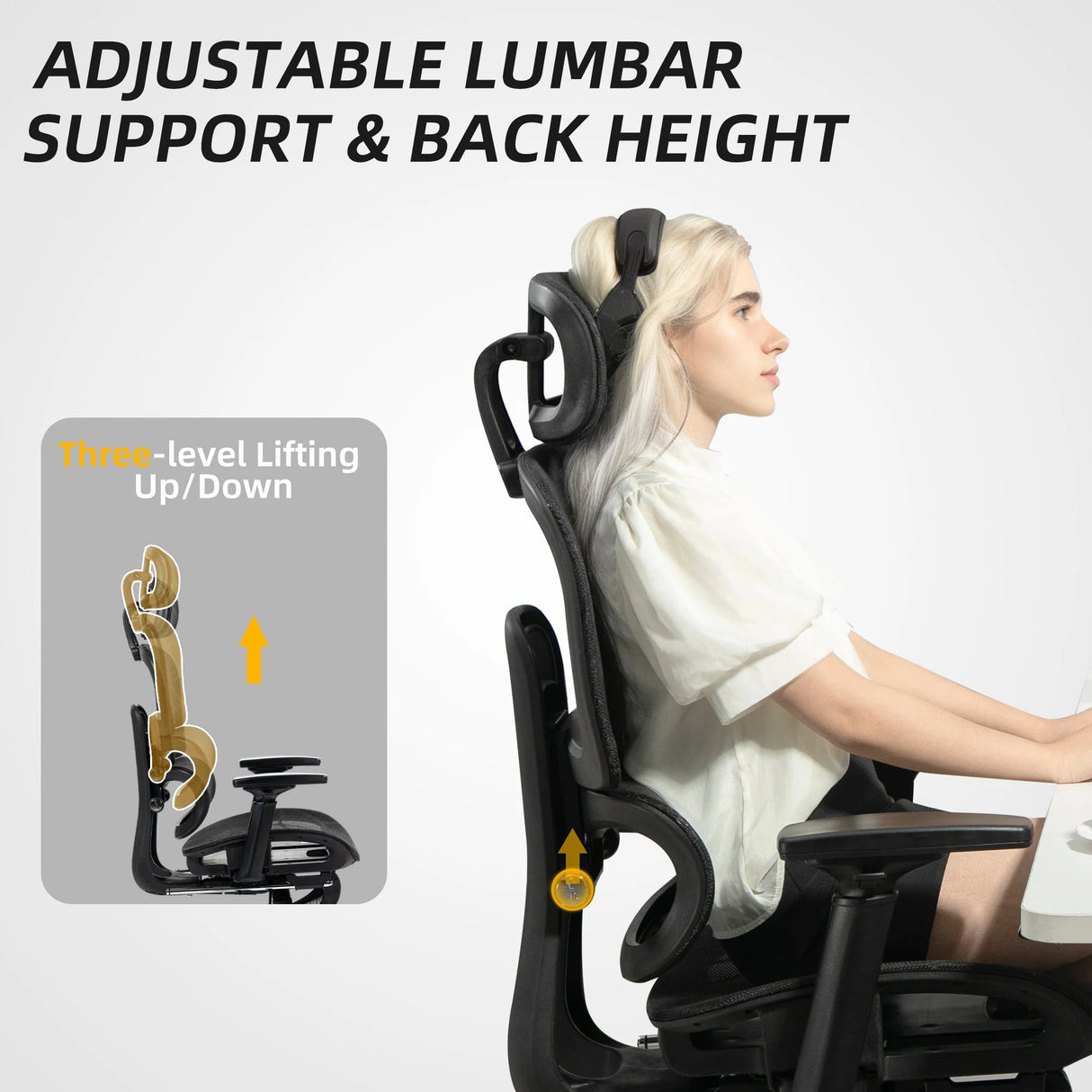 HOMCOM Multi-Adjustable Mesh Office Chair - Black