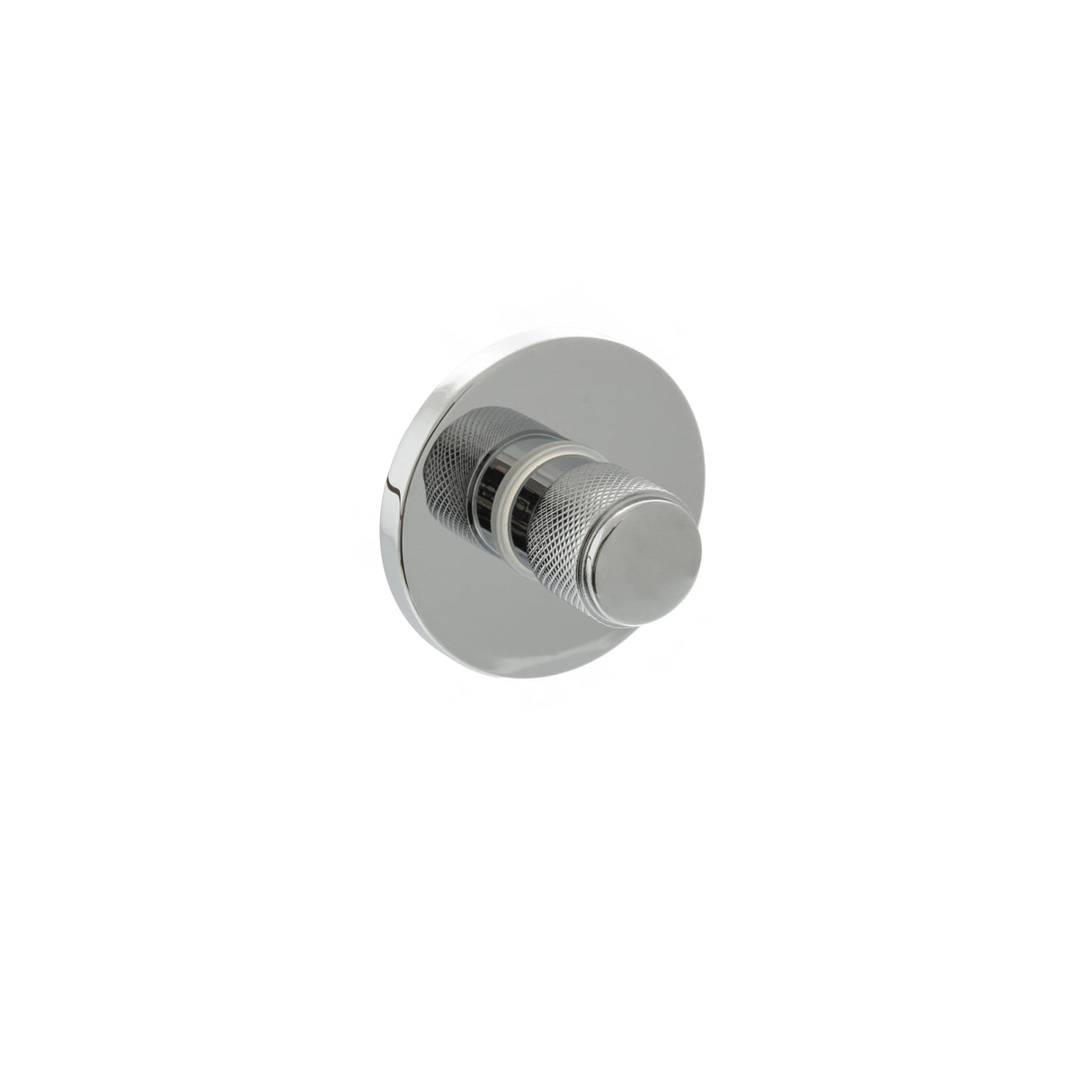 Millhouse Brass Knurled WC Turn and Release on 5mm Slimline Round Rose - Polished Chrome - Each