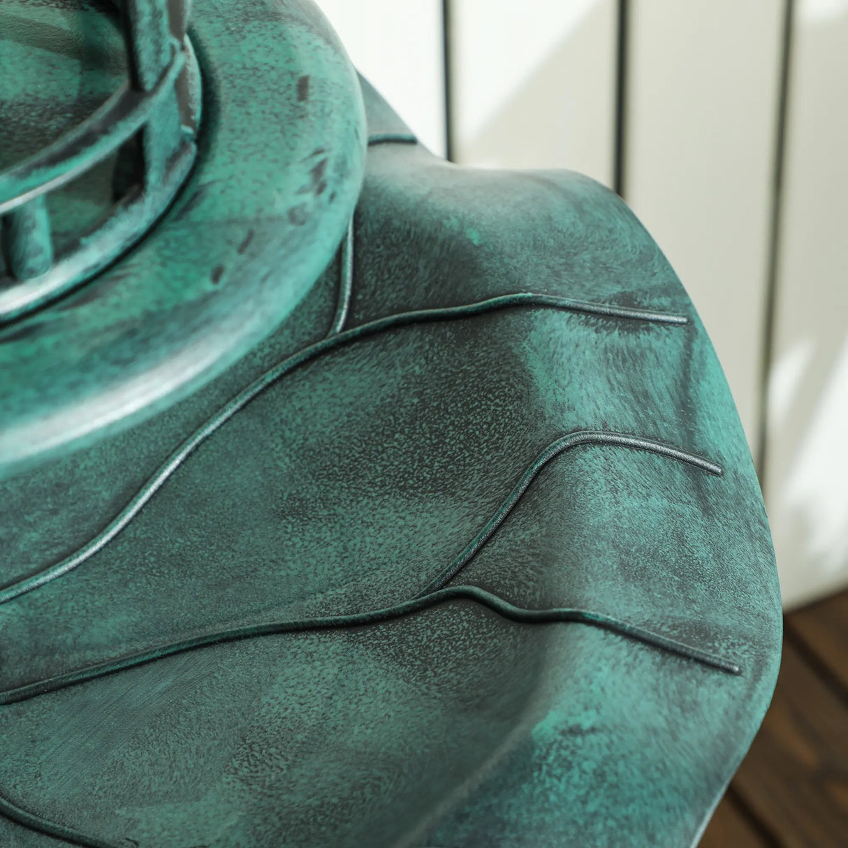 Outsunny 3-in-1 Garden Bird Bath, Freestanding Birdbath with Large Water Basin, Underneath Flower Planter, 50 x 113 cm, Green