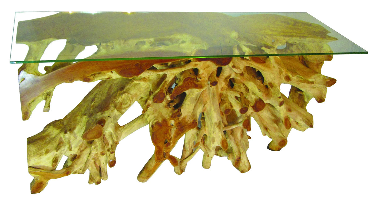 Root Console Table Large with glass 175cm x 55cm