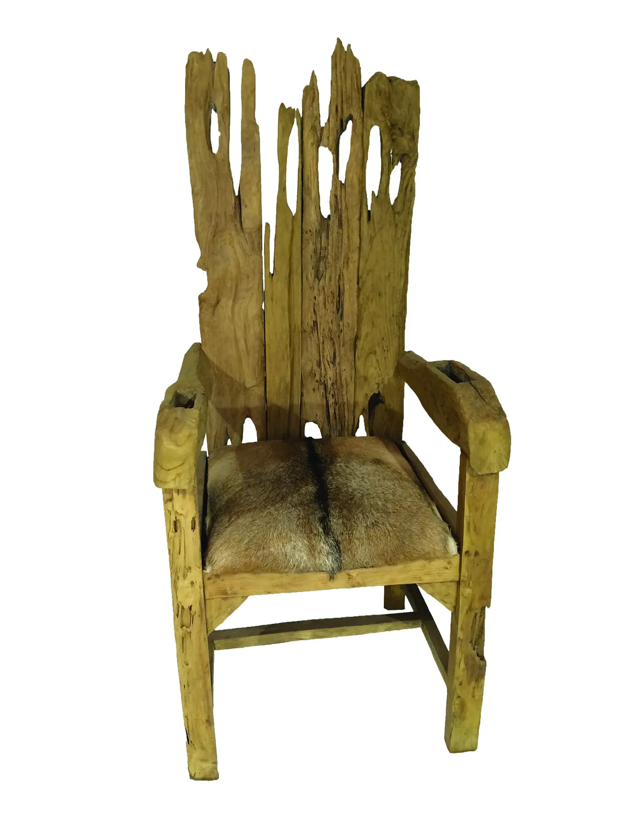 Root Goat Skinned King Chair
