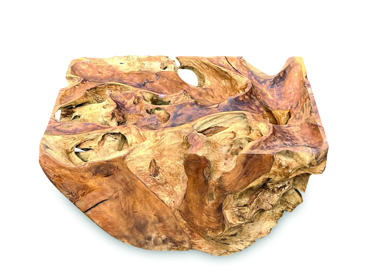 Root Rect. Lombok coffee table with 100x70 cm glass