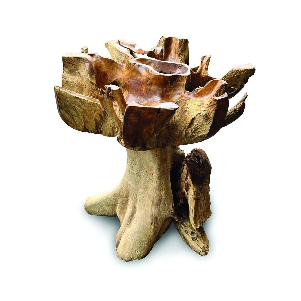 Lombok Round Dining table with glass 120 cm