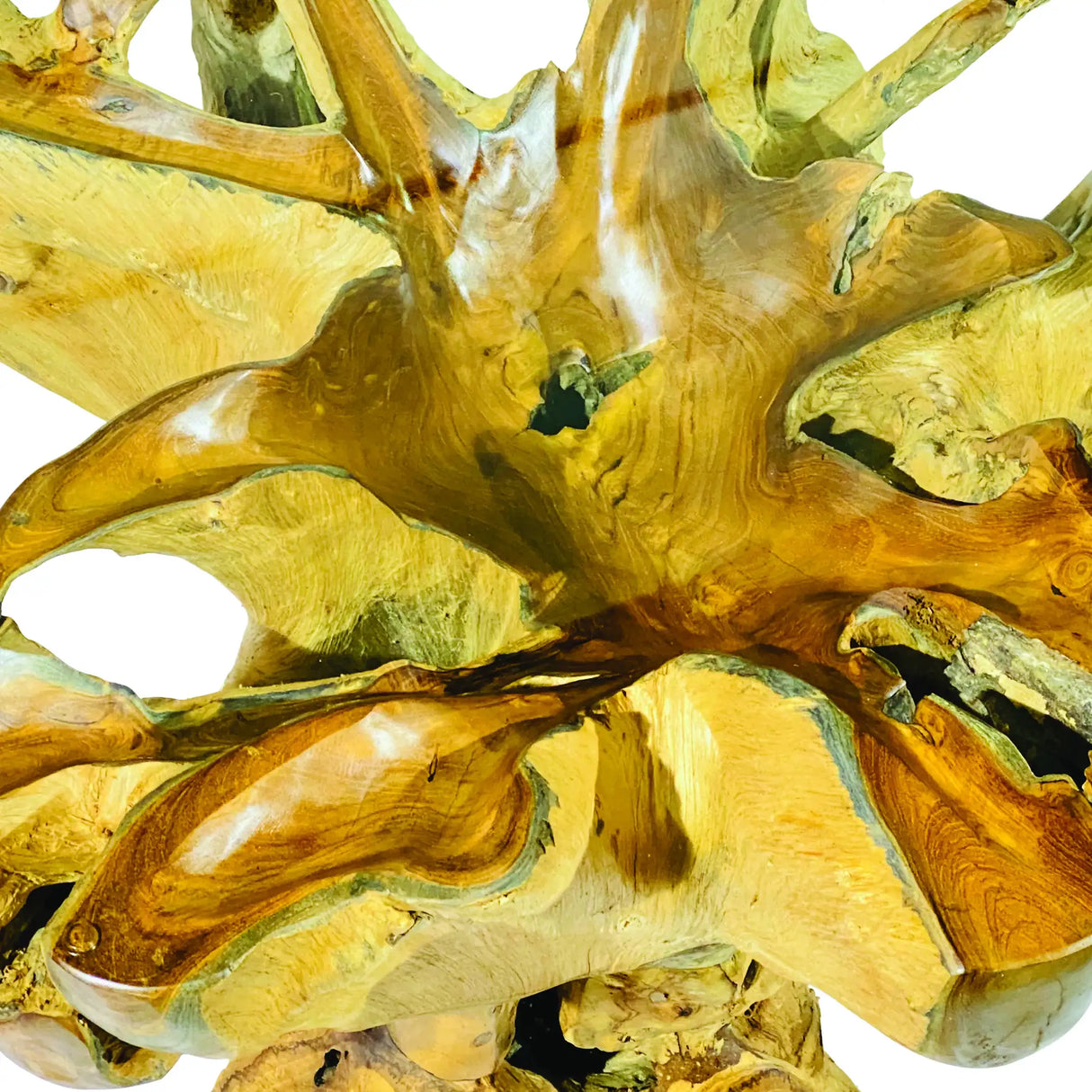 Lombok Round Dining table with glass 120 cm