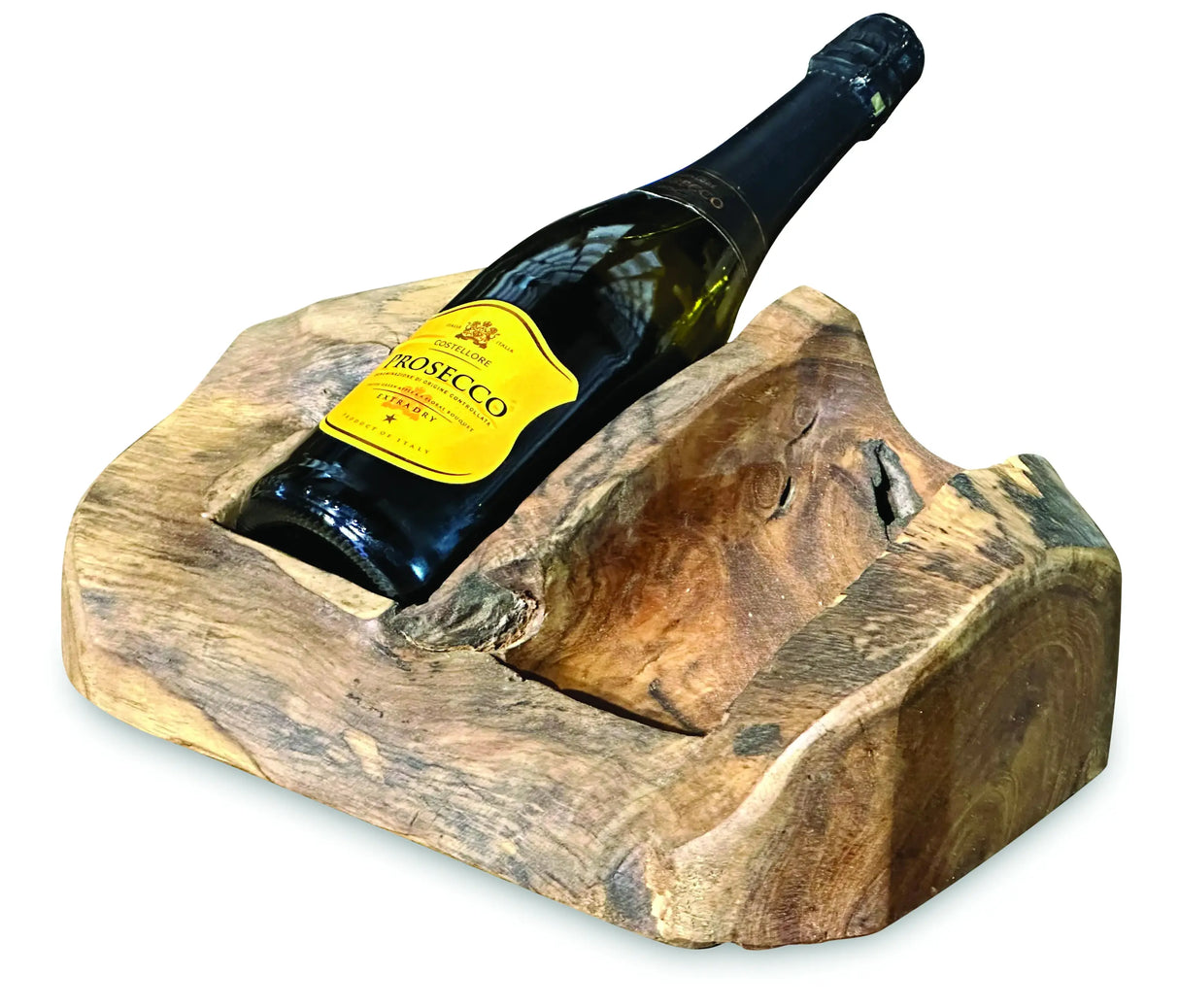 Driftwood wine holder double