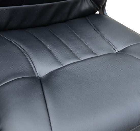 HOMCOM Swivel Executive Office Chair, PU Leather Computer Desk Chair with Adjustable Height, Wheels, Black