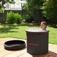 SPORTNOW 300L Outdoor Ice Bath Tub, with Lid, Cover, Carry Bag, Black