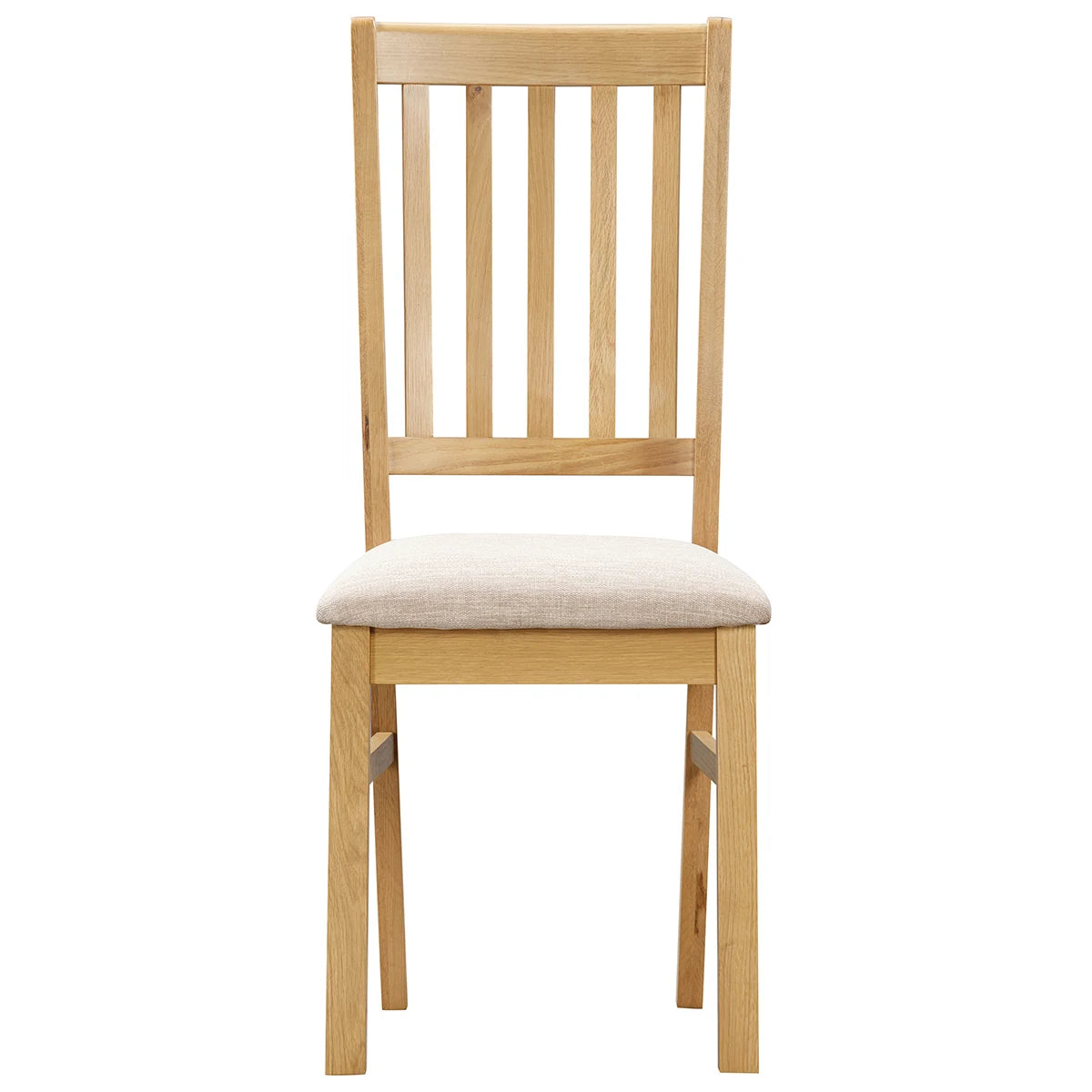 Slatted Chair with Fabric Seat Pad
