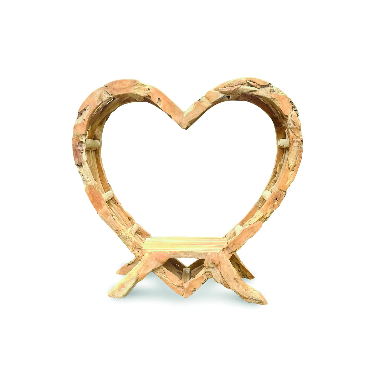 TEAK DRIFTWOOD LOVE BENCH 180CM