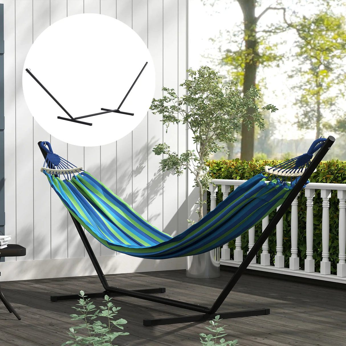 Outsunny 3.6m Extra-long Universal Hammock Stand Metal Frame Garden Camping Picnic Outdoor Patio Replacement Stand Only