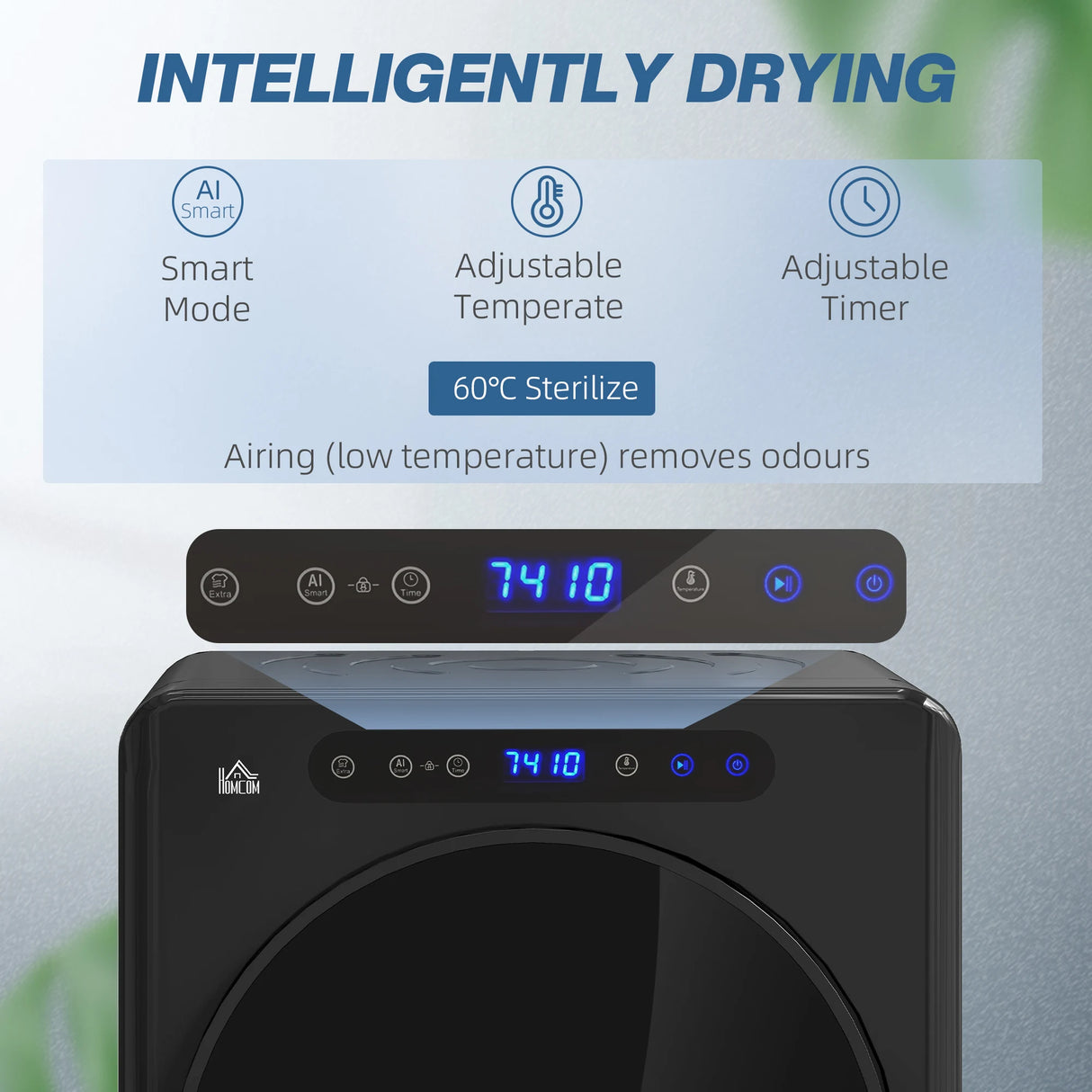 HOMCOM 4kg Compact 40-60 Tumble Dryer - Black