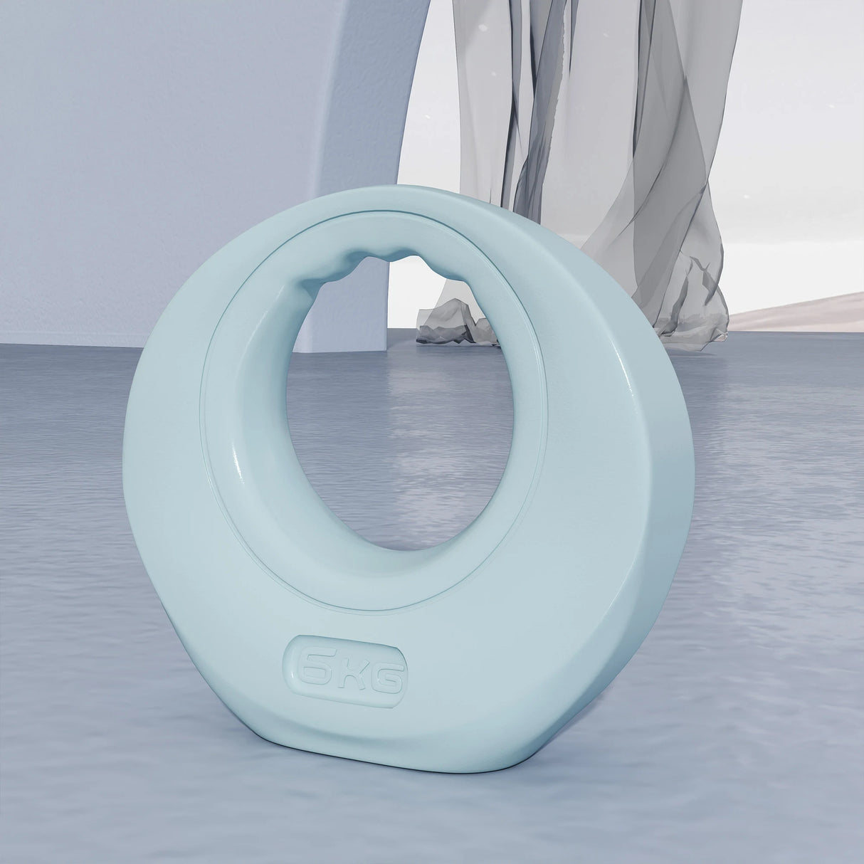 SPORTNOW 6kg Kettlebell, Kettle Bell with Wide Handle for Home Gym, Weight Lifting, Strength Training, Light Grey