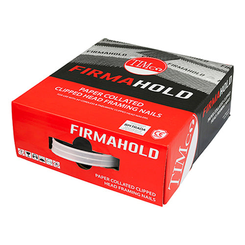 3300 x TIMCO FirmaHold Collated Clipped Head Ring Shank Bright Nails - 2.8 x 50
