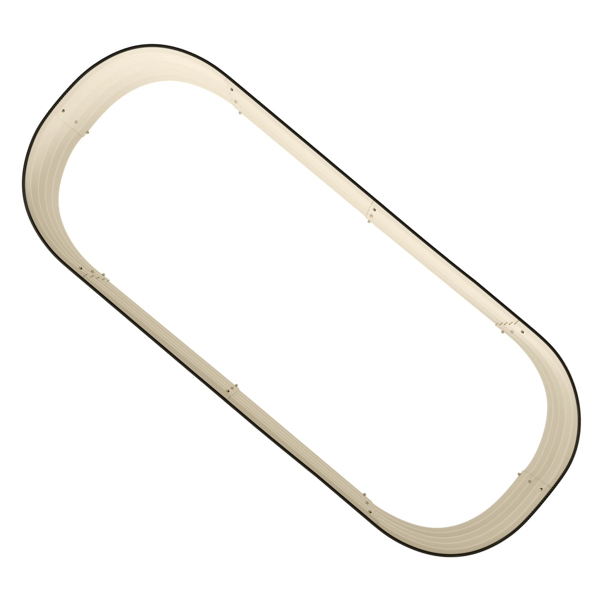 Outsunny Galvanised Raised Garden Bed, Metal Planter Box with Safety Edging, for Flowers, Herbs, Succulents, Cream White