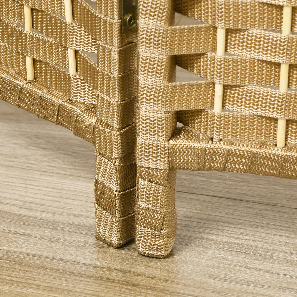 HOMCOM 6 Panel Folding Room Divider, Freestanding Privacy Screen for Living Room, Bedroom and Office, 240 x 170cm, Natural