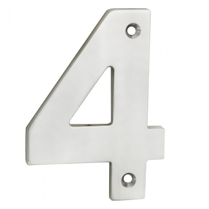 100 X 74 X 5MM - NUMBER 4 - FACE FIX _x005F
- SATIN STAINLESS STEEL - EACH