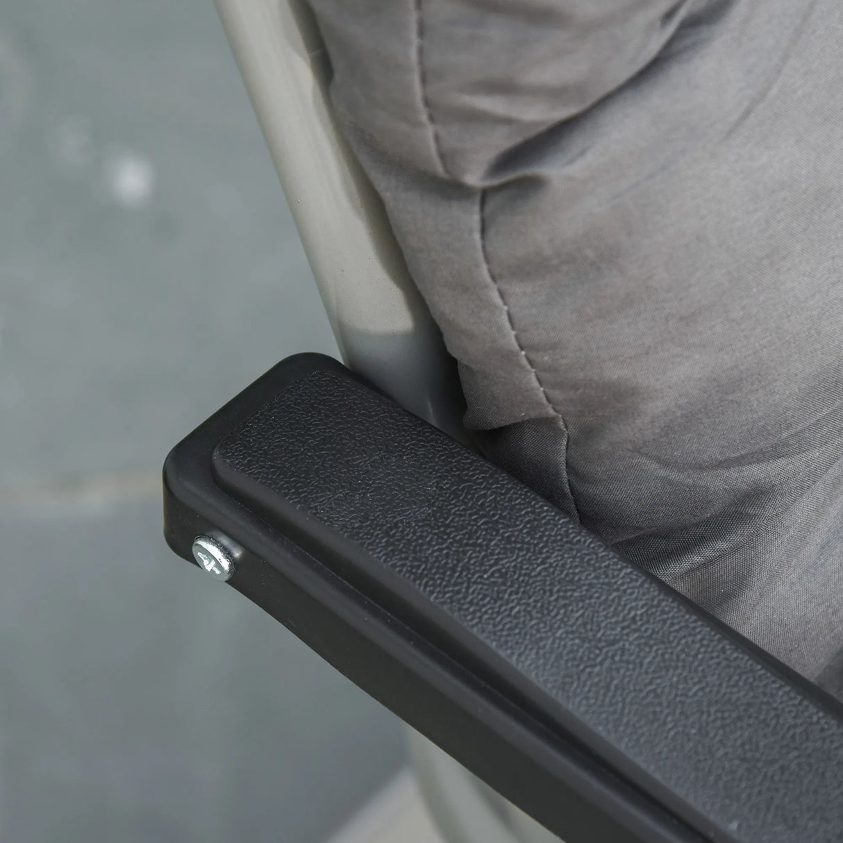 Outsunny 2pc Reclining Zero Gravity Sun Loungers ,Folding Chaise Lounge Chair with Cushions, Dark Grey