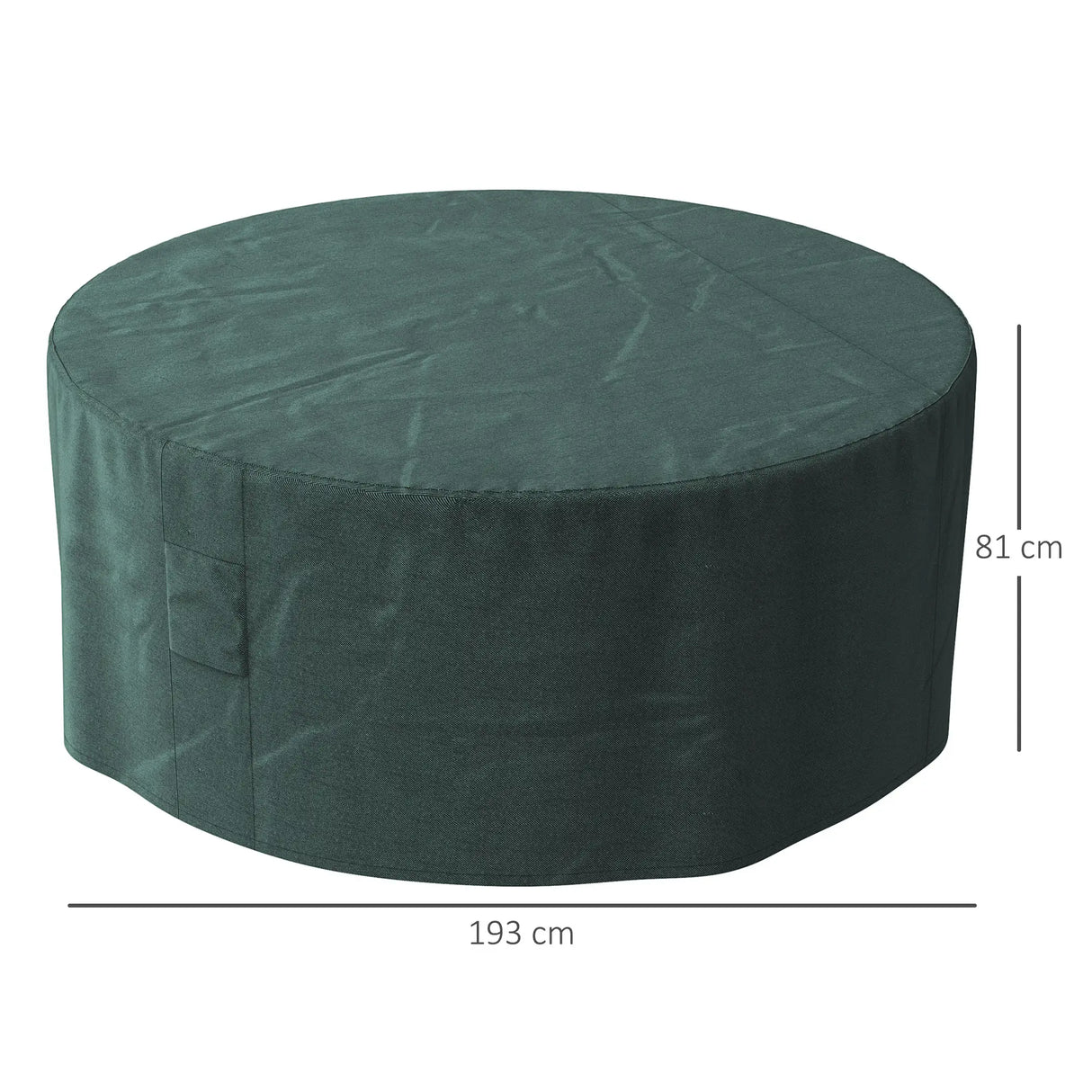 Outsunny Garden Patio Large Furniture Set Round Cover 600D Oxford Waterproof, 193 x 80H cm, Green