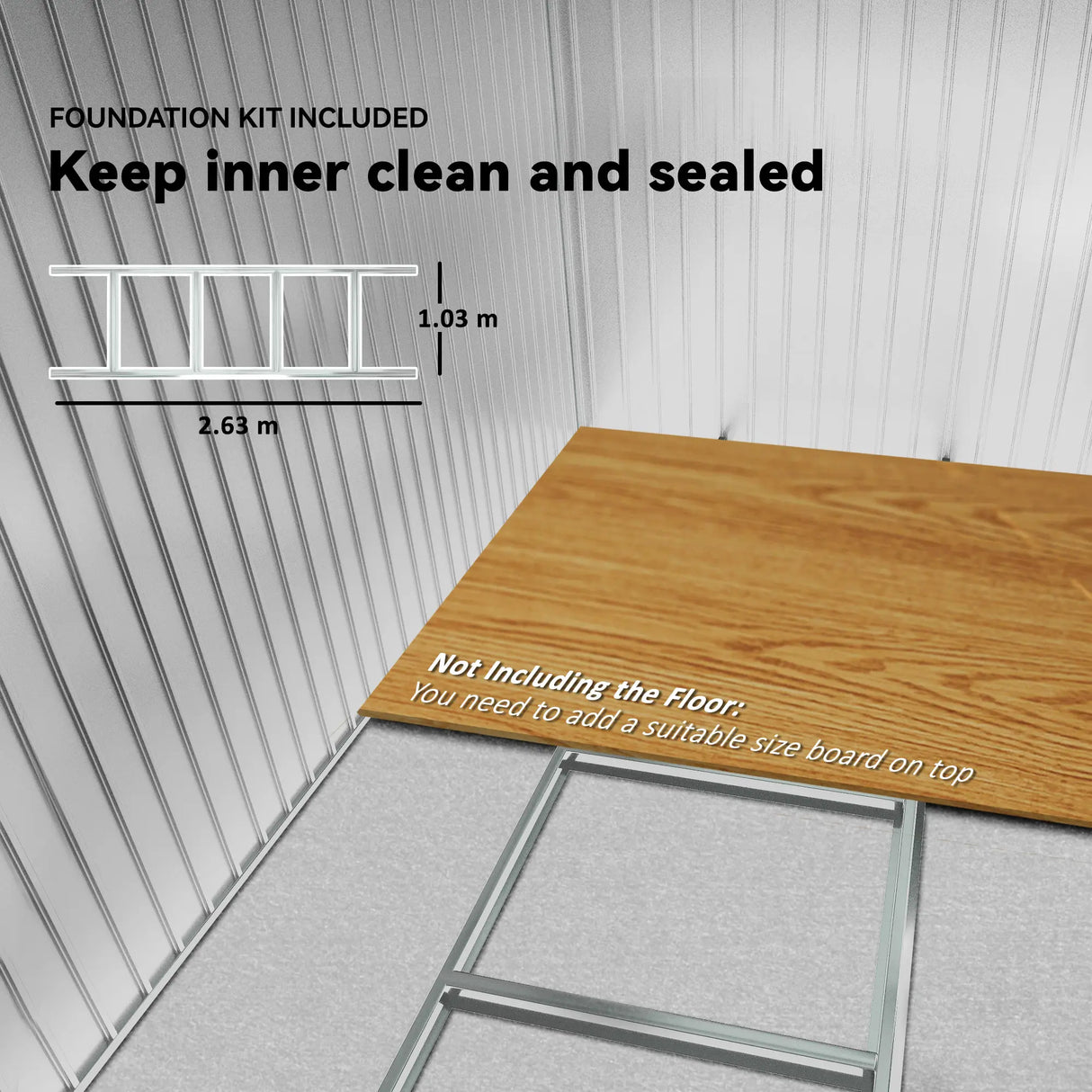 Outsunny Metal Bike Shed, Mobility Scooter Shed House with Foundation Kit, Ventilation, Doors, 9 x 6FT, Silver