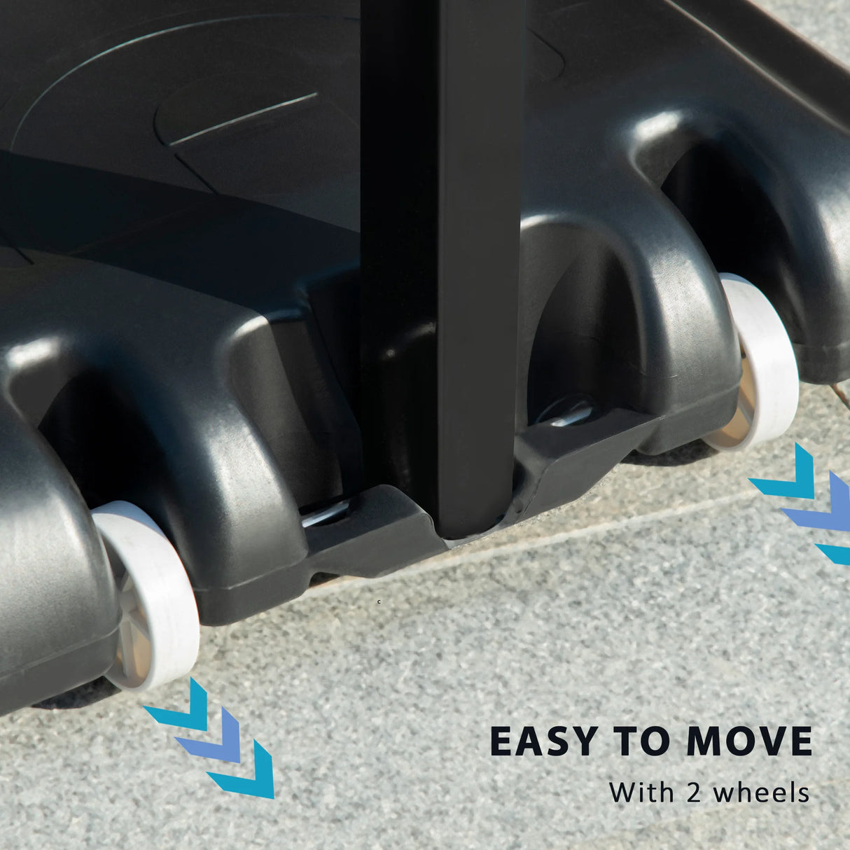 SPORTNOW 2.6-3.1m Adjustable Basketball Hoop and Basketball Stand w/ Backboard and Weighted Base, Portable on Wheels, Black