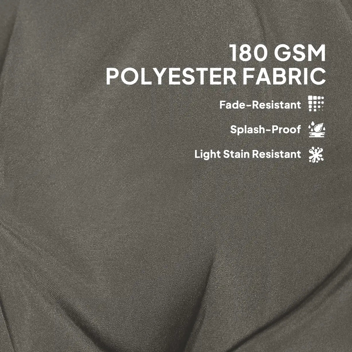 Outsunny Set of Four Padded Garden Seat Cushions - Light Grey