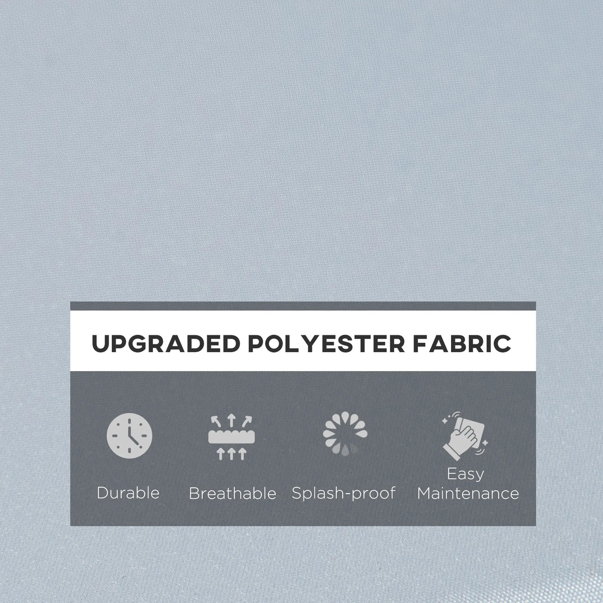 Outsunny 3 PCs Outdoor Seat Cushion for Rattan Furniture, Garden Furniture Cushions, Grey