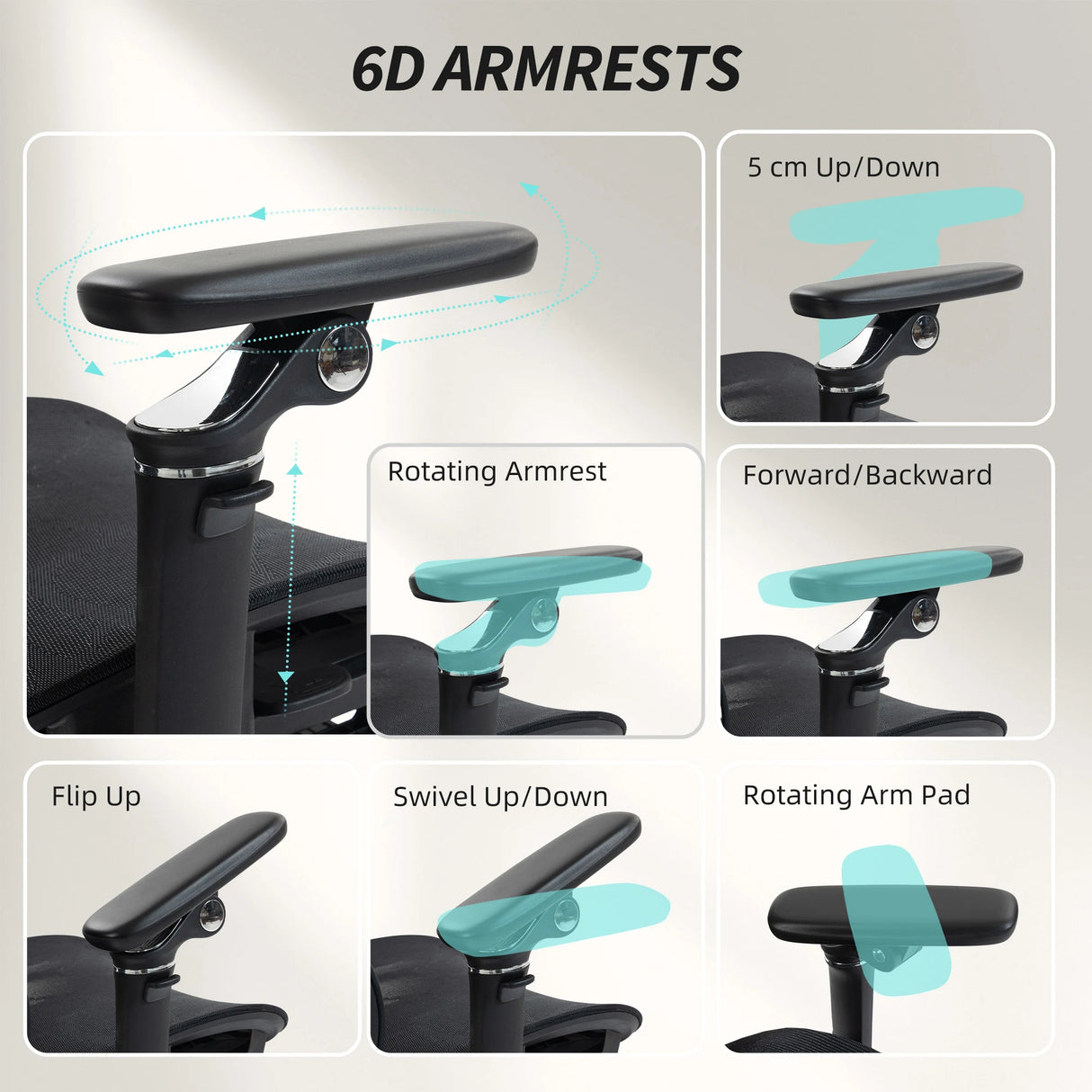 HOMCOM Ergonomic Office Chair, High Back Mesh Desk Chair, Black