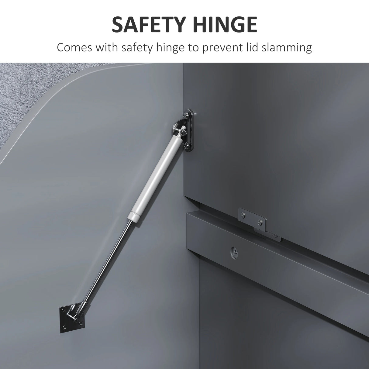 HOMCOM 61L Home Storage Chest - Grey