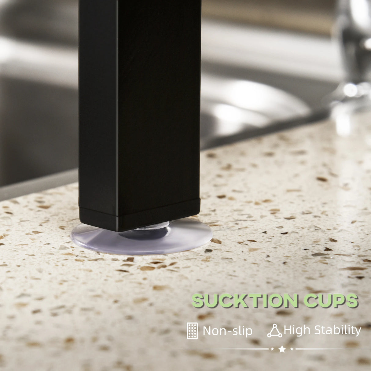 HOMCOM Space Saving 2 Tier Adjustable Dish Drainer Over The Sink Dish Drying Rack, Black