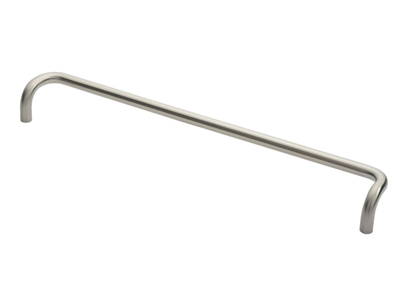 19MM DIA. CRANKED PULL HANDLE - 600MM C/C - BOLT THROUGH FIXING_x005F
- SATIN STAINLESS STEEL - EACH