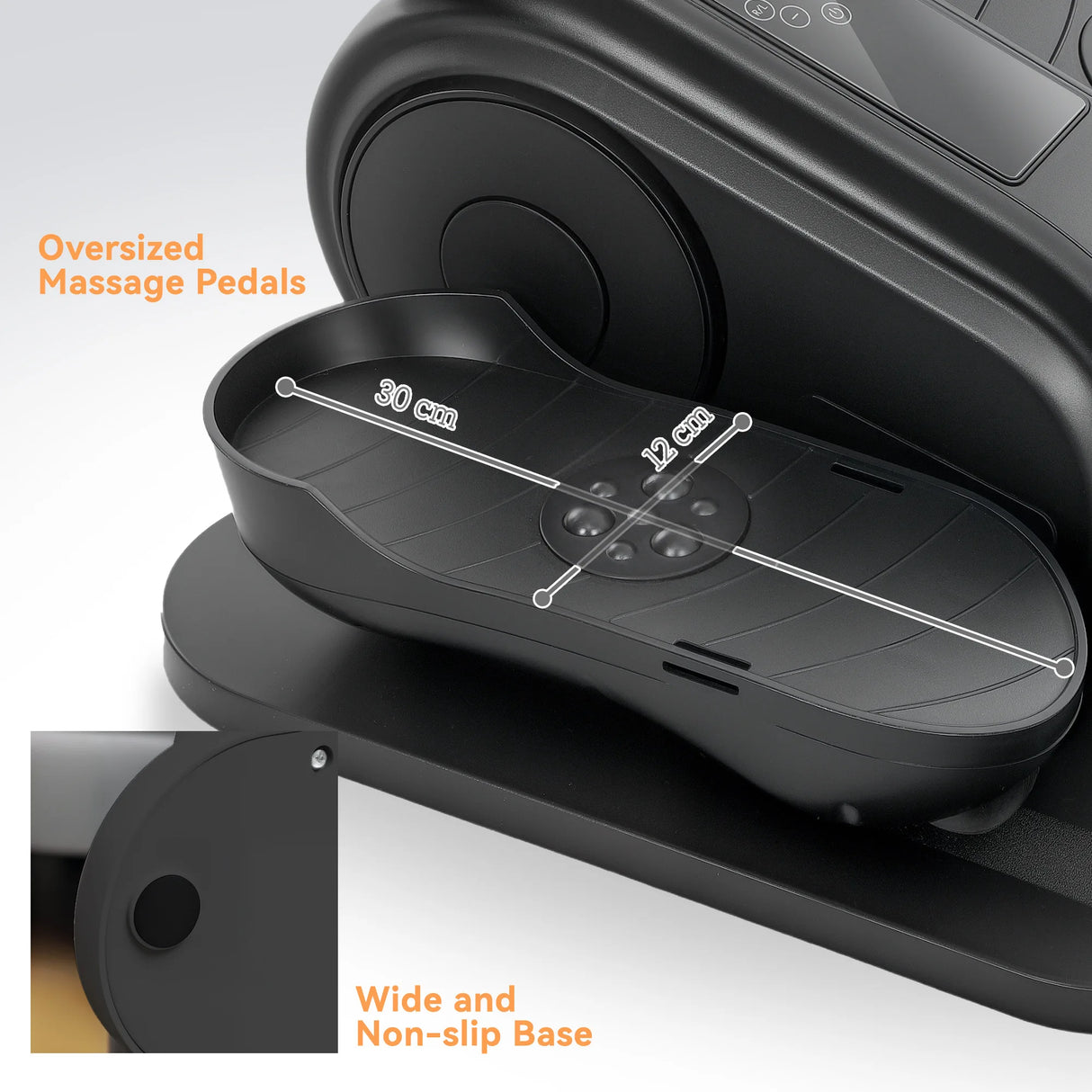 SPORTNOW Under Desk Elliptical Machine, Seated Pedal Exerciser, Mini Electric Elliptical Machine for Seniors with LCD Monitor, Remote Control and 10 Adjustable Speed, Quiet & Portable, Black