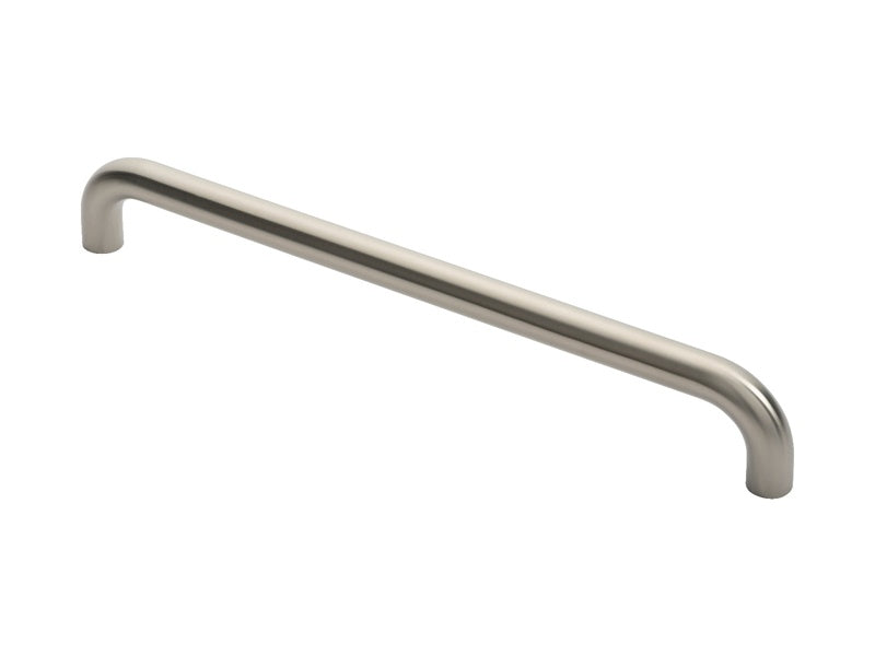 30MM DIA. D PULL HANDLE - 450MM C/C - BOLT THROUGH FIXING_x005F
- SATIN STAINLESS STEEL - EACH