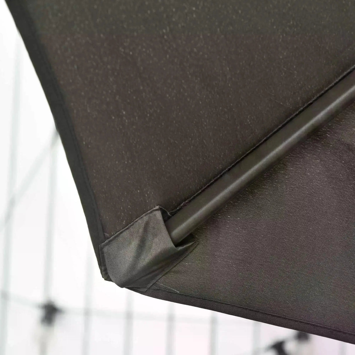 Outsunny 3(m) Offset Parasol Cantilever Hanging Umbrella 360 Rotation w/ Base Dark Grey