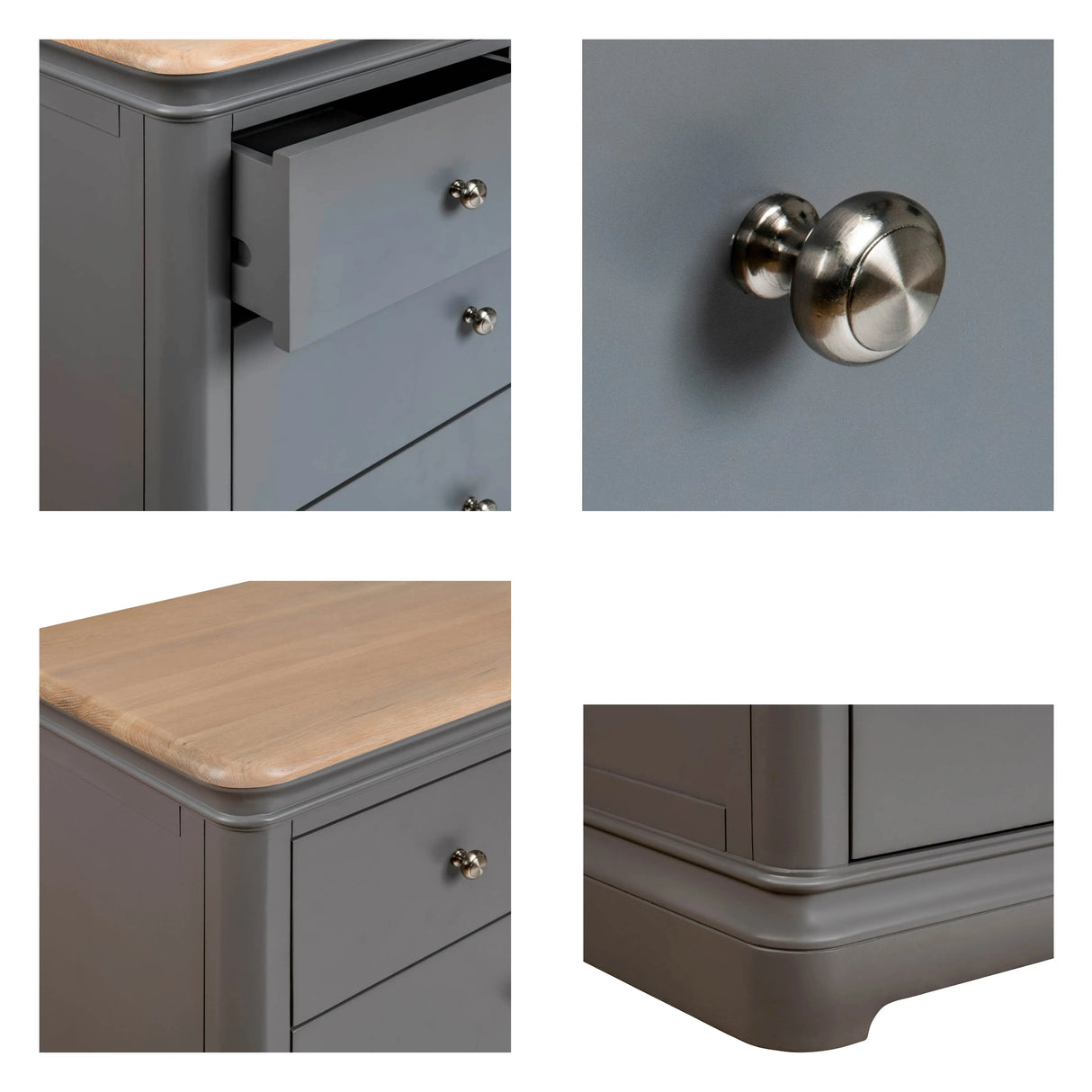 2 Drawer Bedside (PEB001 - SLATE)
