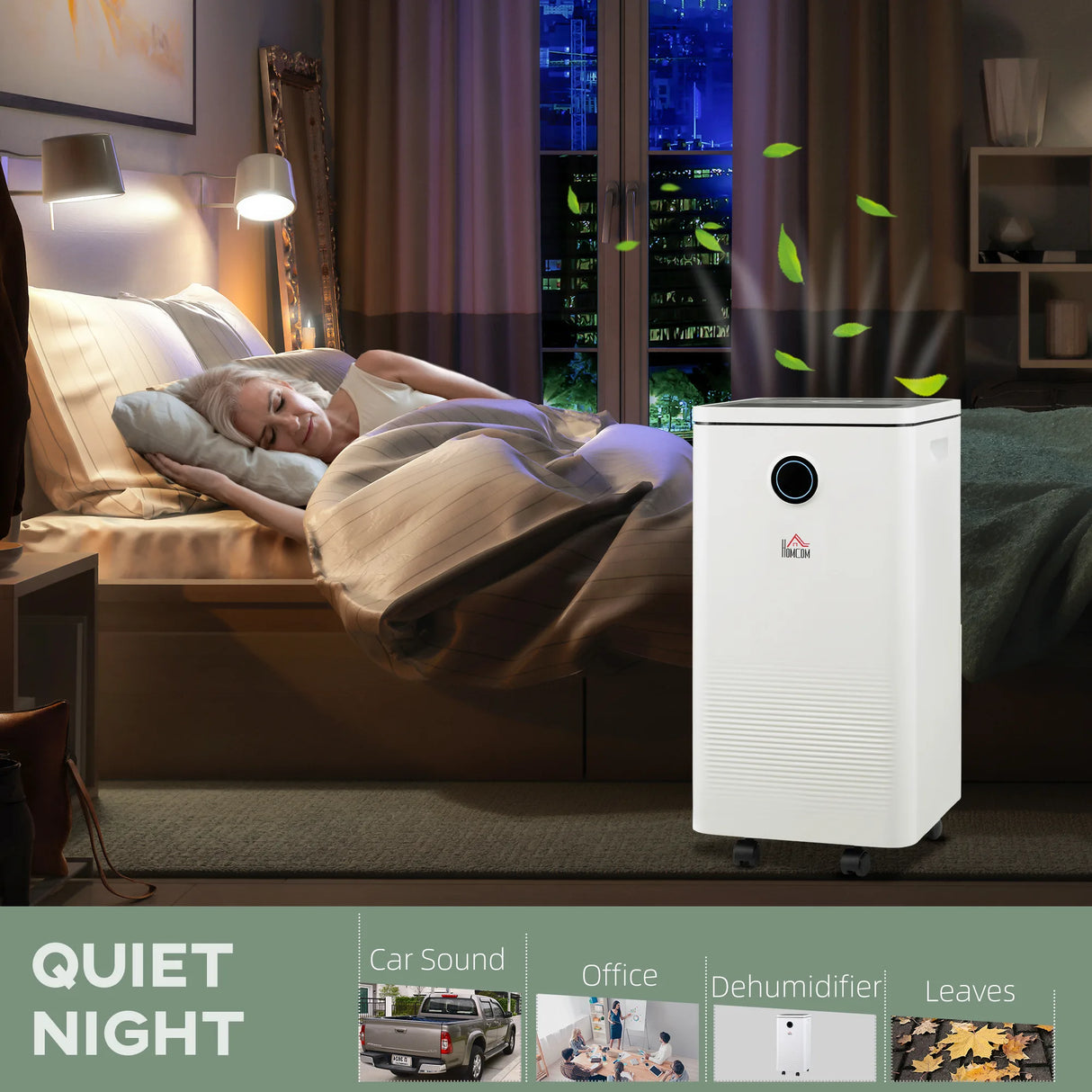 HOMCOM 10L/Day Dehumidifier with 2.5L Water Tank, Digital Display, Intelligent & Sleep Mode, 24H Timer, Laundry Clothes Drying, for Home and Large Room Basement