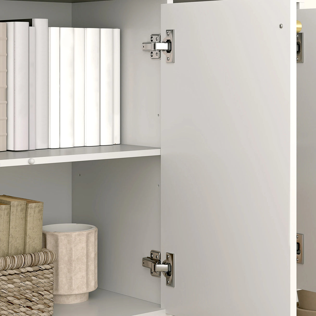 HOMCOM 3-Door Sideboard Storage Cabinet - White