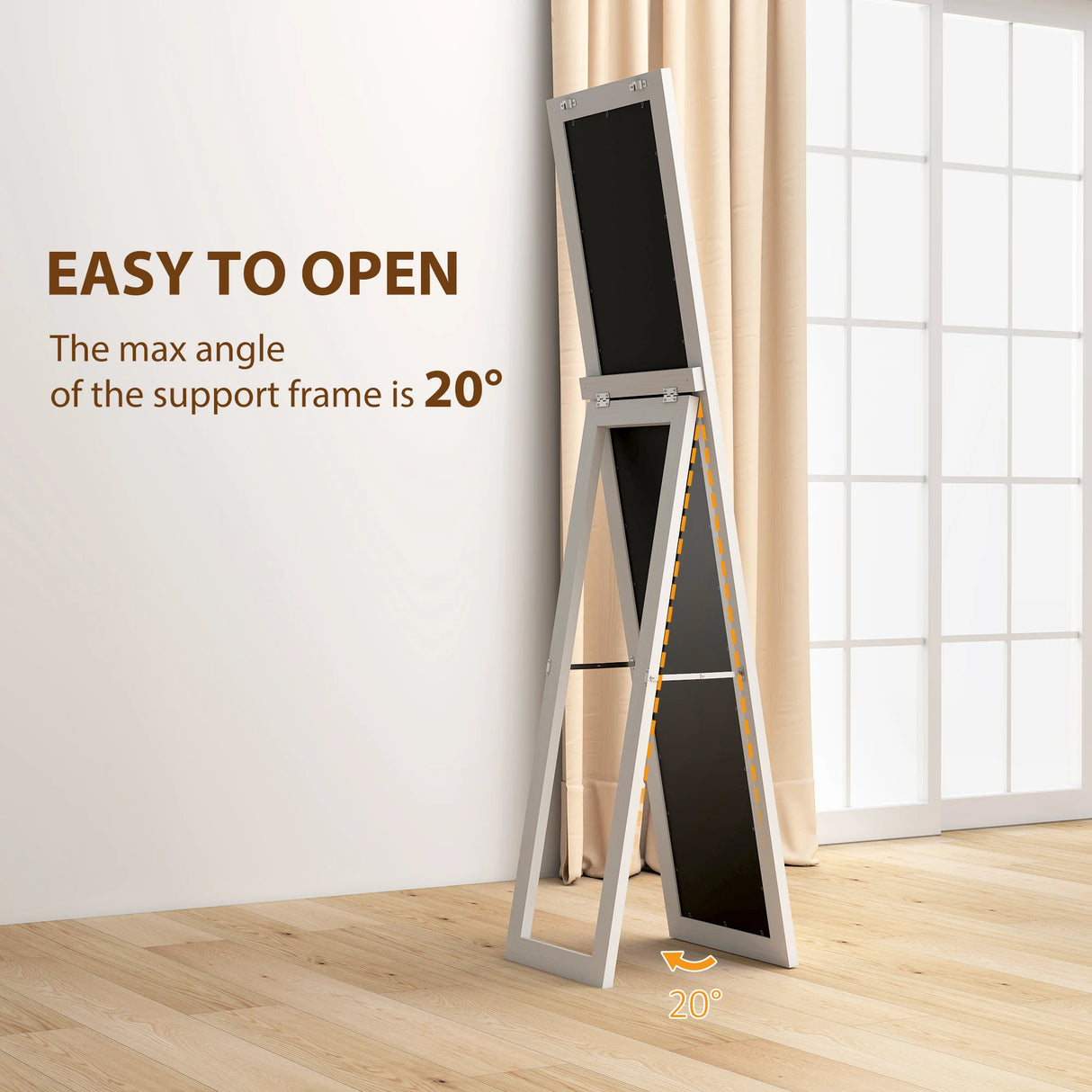 HOMCOM 37 x 157 cm Full Length Mirror - White