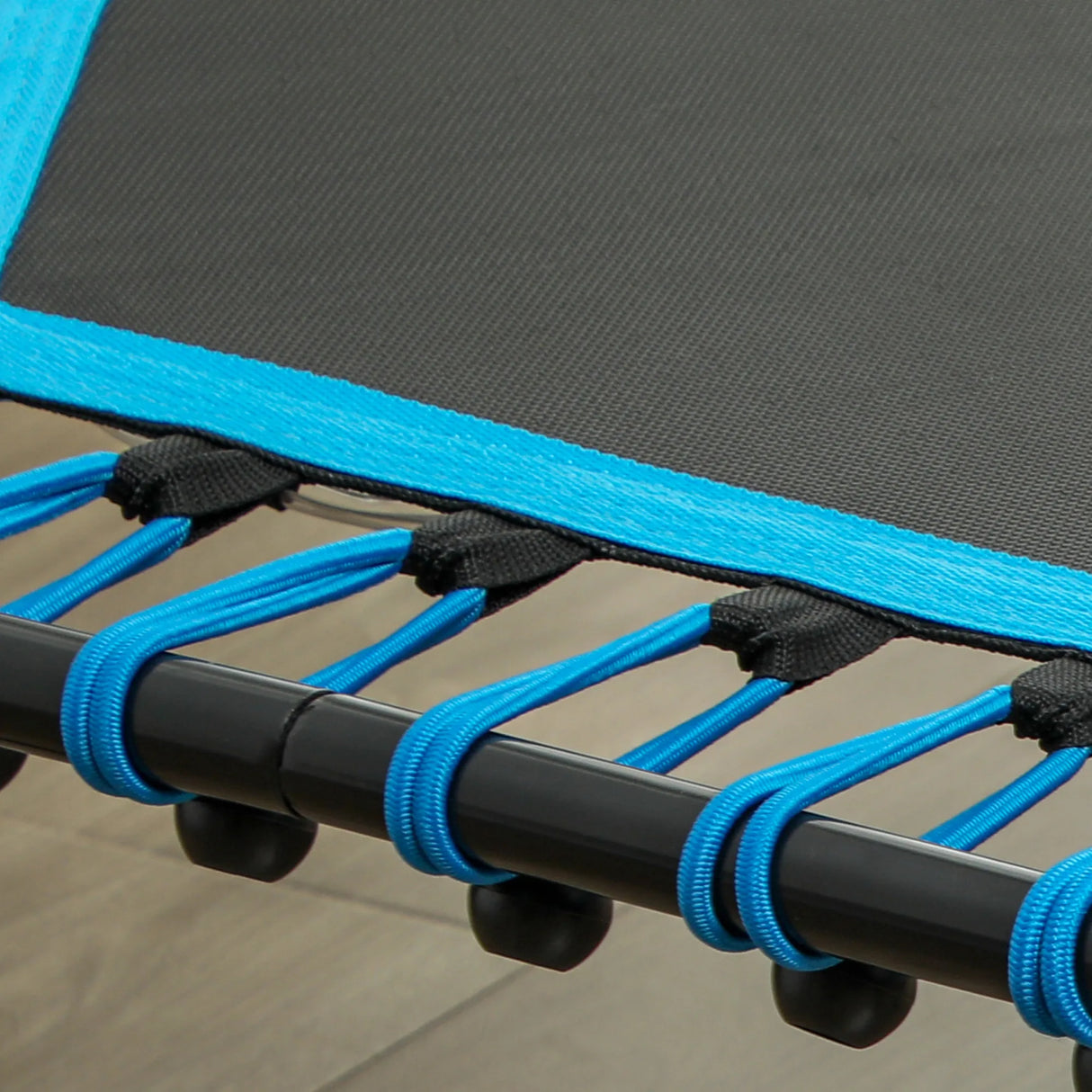 SPORTNOW 45" Rebounder Trampoline for Adults, Quiet Bungee Rebounder with LED Lights and Adjustable Handle, Blue