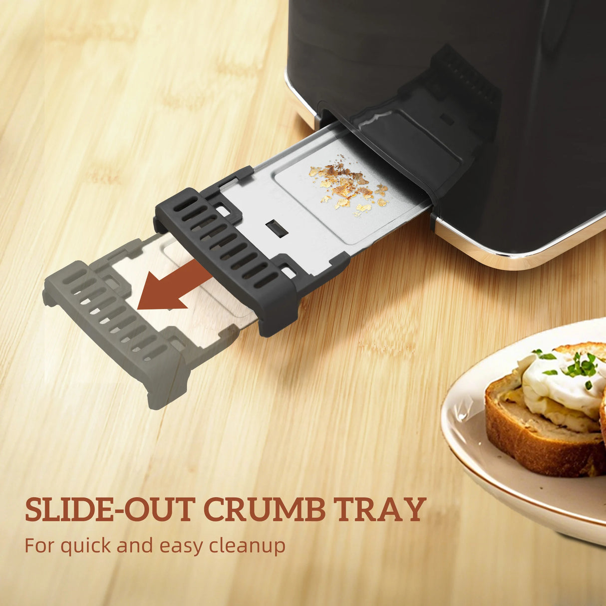 HOMCOM Touch Screen Kettle and Toaster Set - Black