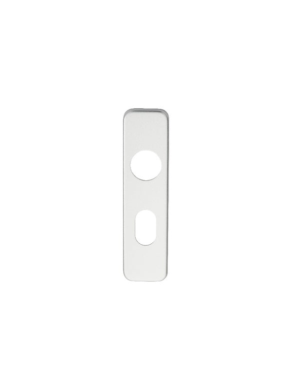 48.5MM C/C OVAL PLATE (PAIR) - SATIN ANODISED ALUMINIUM - PAIR