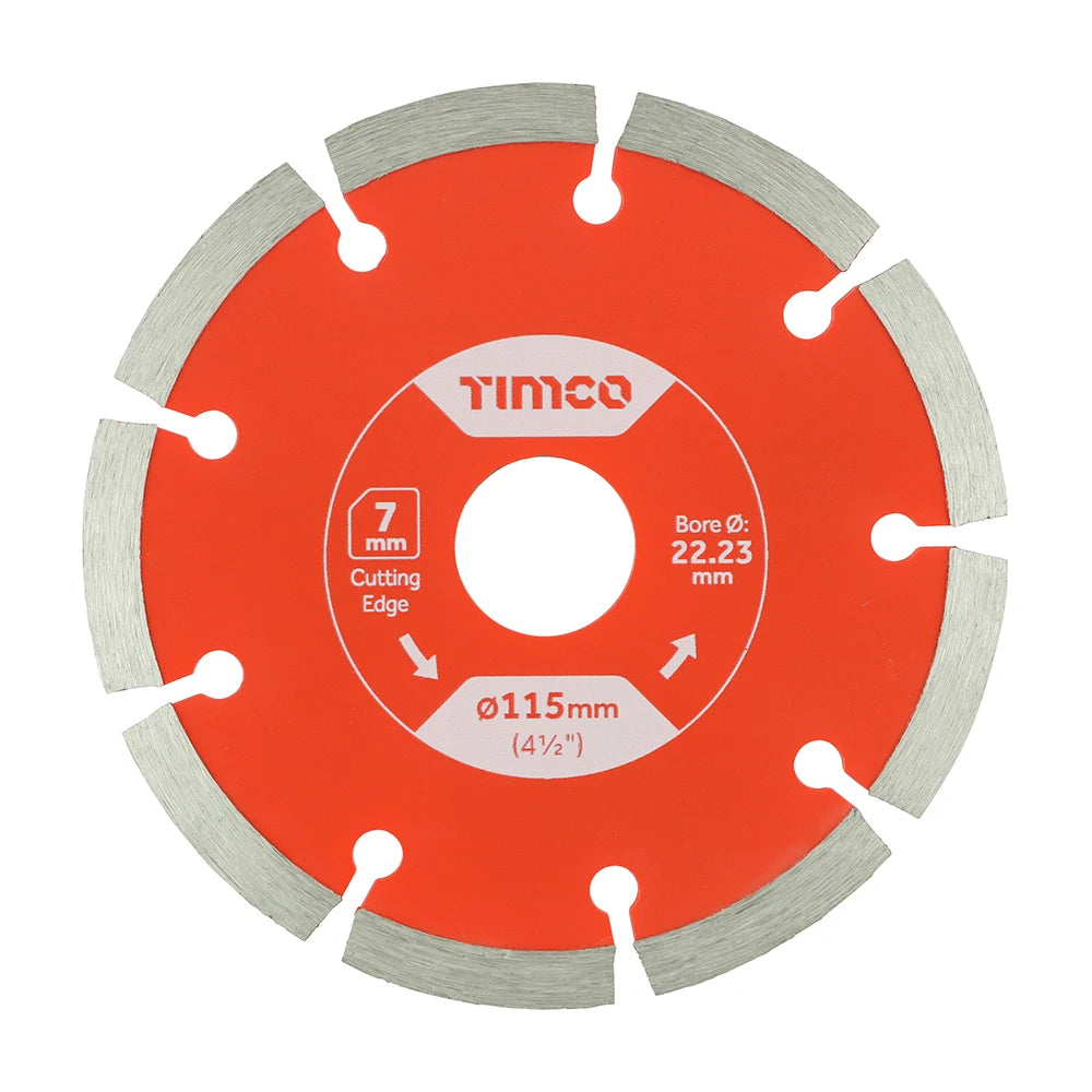 3 x TIMCO General Purpose Diamond Blade Segmented - 115 x 22.2