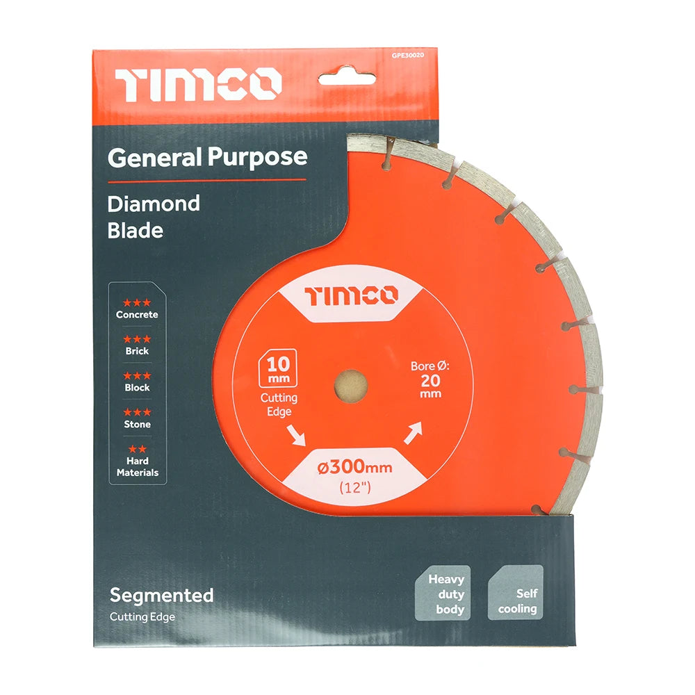 TIMCO General Purpose Diamond Blade Segmented - 300 x 20.0