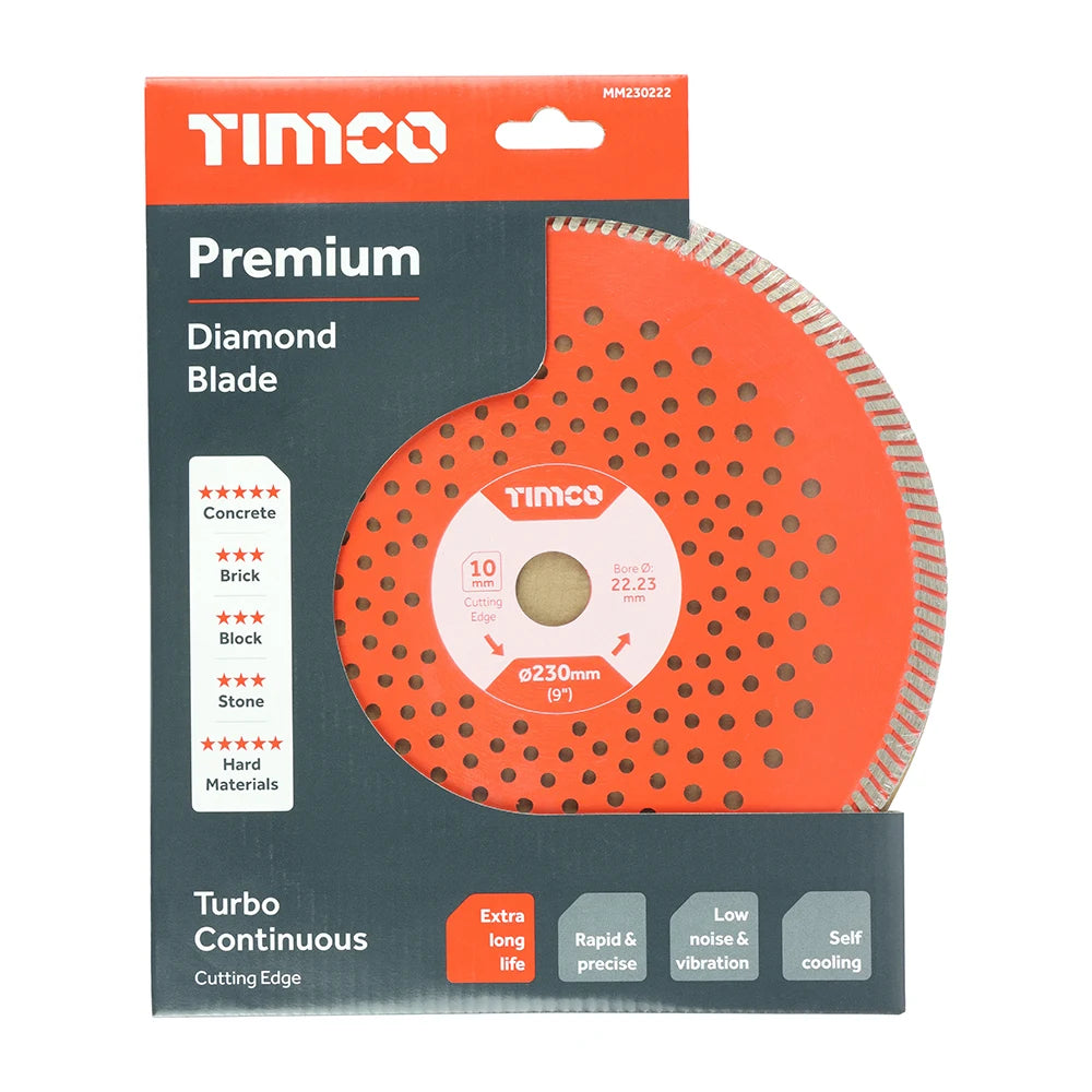 TIMCO Premium Diamond Blade Continuous - 230 x 22.2