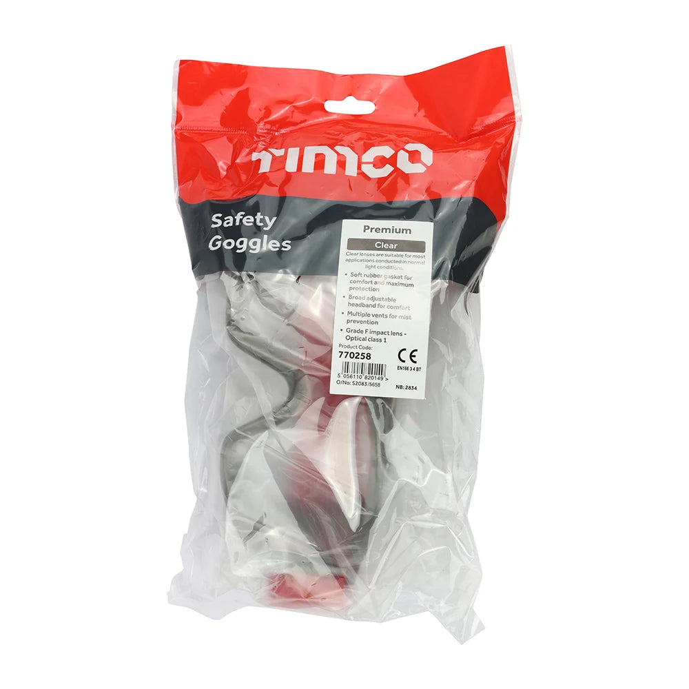 TIMCO Premium Safety Goggles - Clear