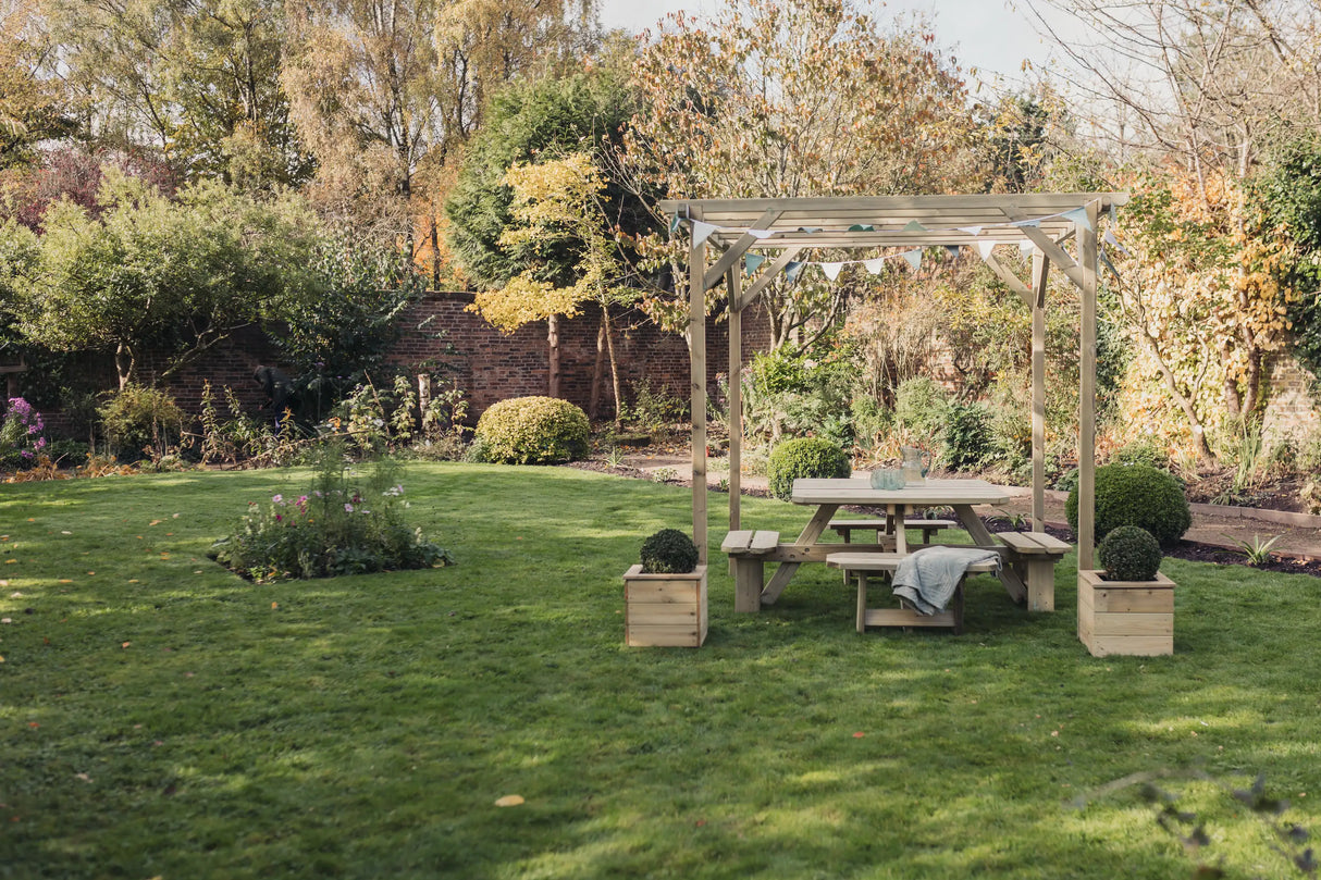 WESTWOOD SQUARE 8 SEAT PICNIC TABLE